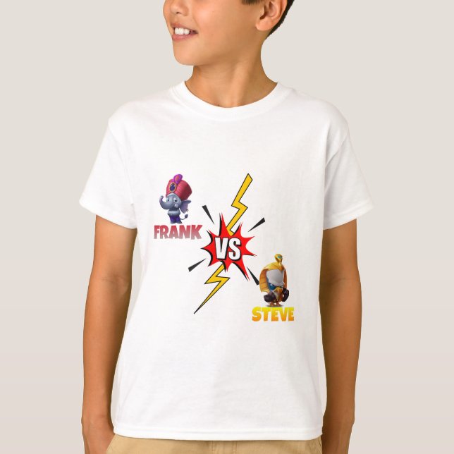 Zooba Frank vs. Steve T-Shirt (Vorderseite)