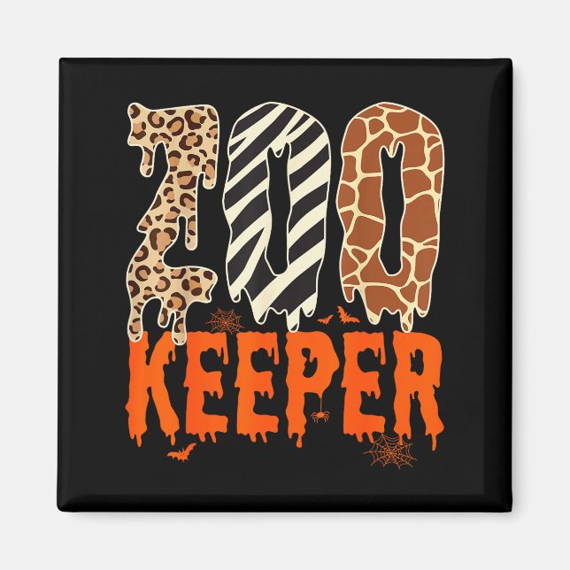 Zookeeper Funny Halloween Costume Zoo Keeper Anima Magnet (Vorne)