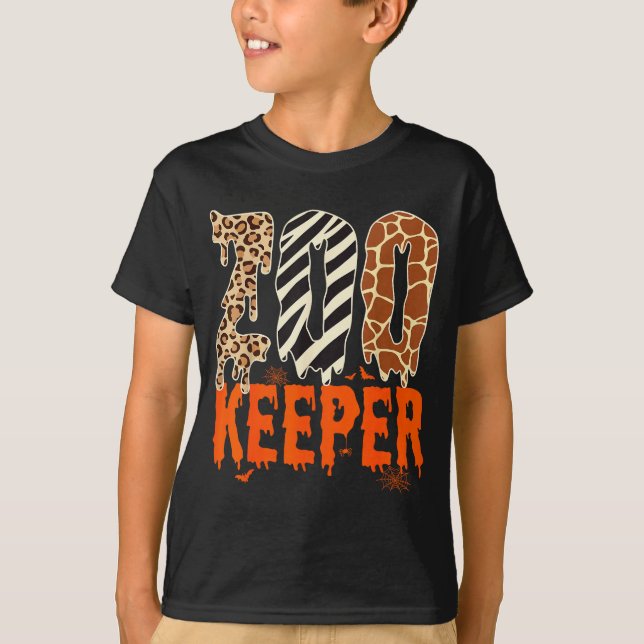 Zookeeper Funny Halloween Costume Zoo Keeper Anima T-Shirt (Vorderseite)