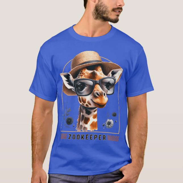 Zookeeper Giraffe Safari Zoo Keepeer - art T-Shirt (Vorderseite)