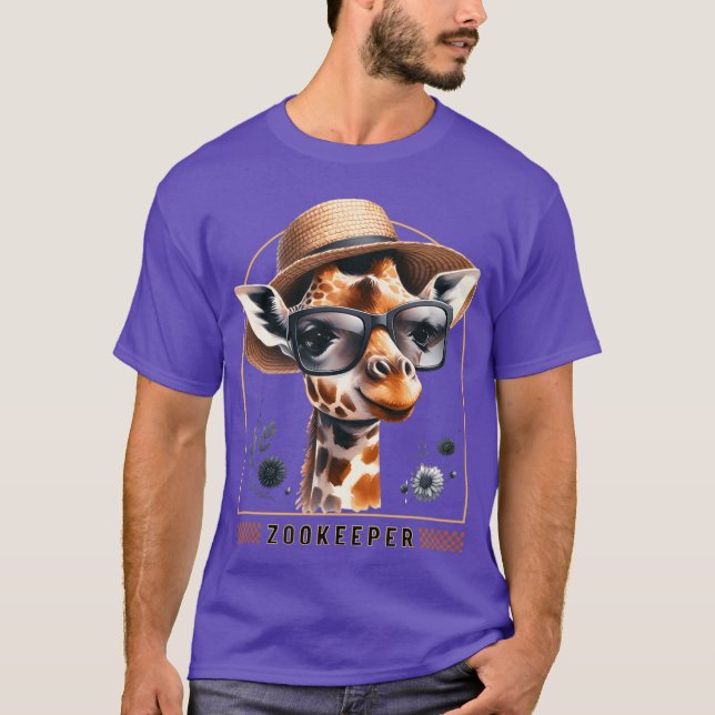 Zookeeper Giraffe Safari Zoo Keepeer - modern T-Shirt (Vorderseite)