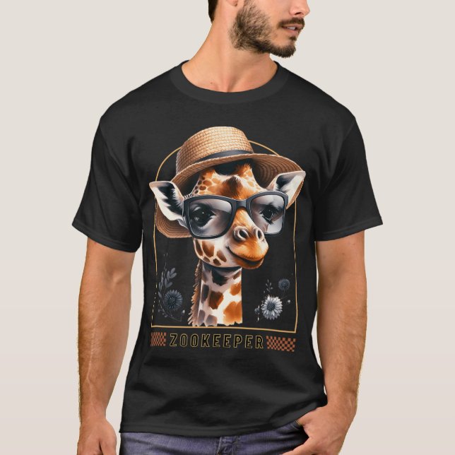 Zookeeper Giraffe Safari Zoo Keepeer - style T-Shirt (Vorderseite)