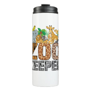 Zookeeper Kostüm Zebra Wild Print African Animal A Thermosbecher