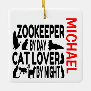 Zookeeper-Lieben Cats CUSTOM Keramikornament