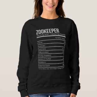 Zookeeper Nährwerte  Ernährungsfakten Sweatshirt