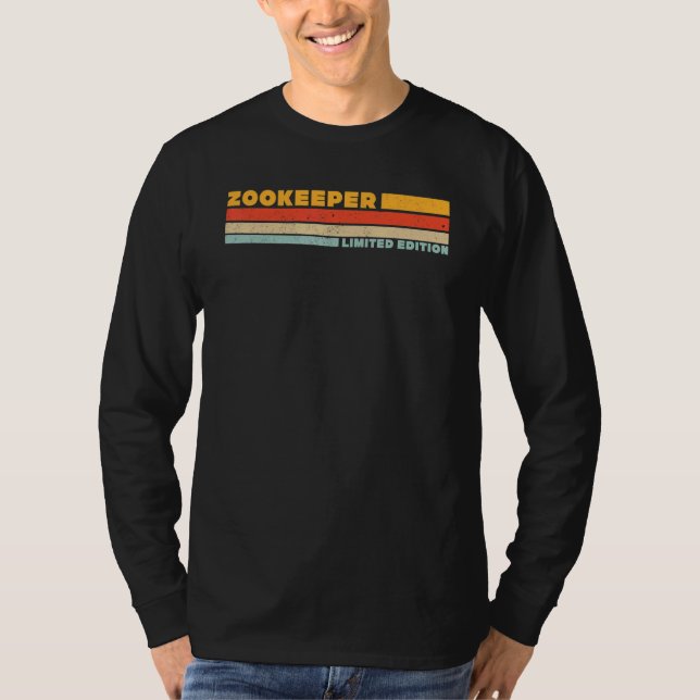 Zookeeper Retro Career Job Title  Profession T-Shirt (Vorderseite)