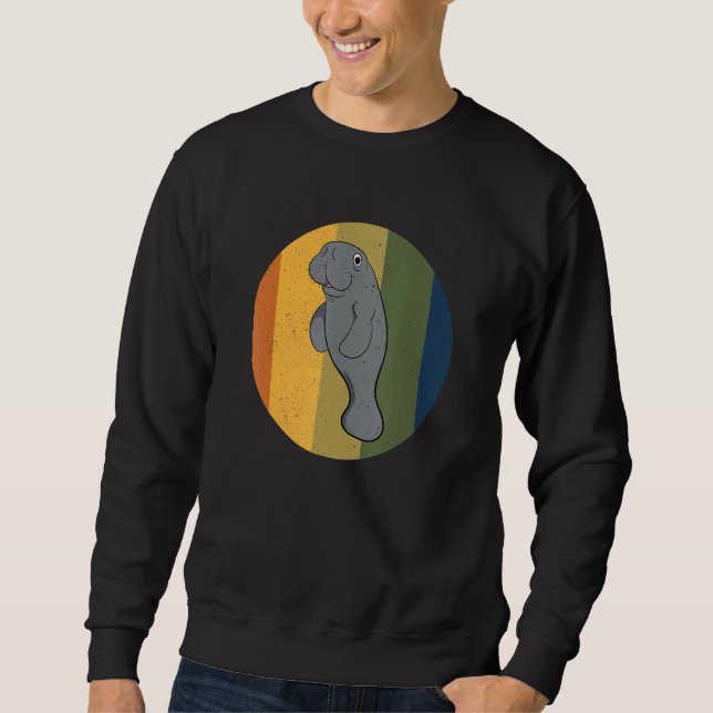 Zookeeper Retro Manatee Sea Cow Vintage Manatees Sweatshirt (Vorderseite)