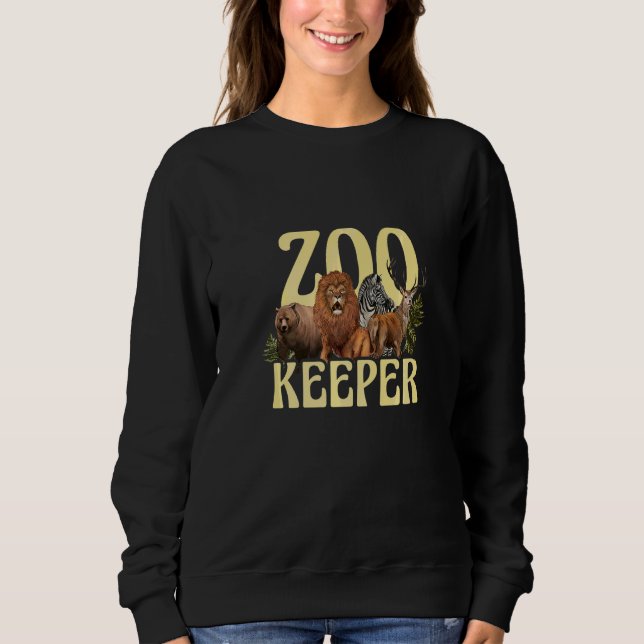 Zookeeper Safari Tierhalter Zoologie Zookeeping Sweatshirt (Vorderseite)