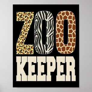 Zookeeper Tierpark Zoo Wildlife Lover Safari Poster