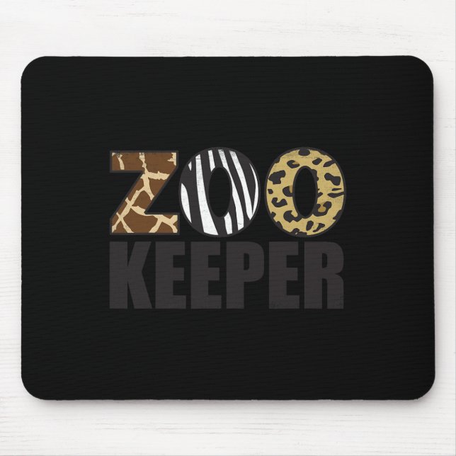Zookeeper Zoals Zoos Wildlife Safari Halloween Co Mousepad (Vorne)