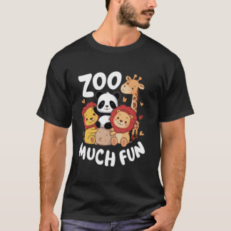 Zookeeper Zoo Much Fun Animals Panda Lion Safari T-Shirt
