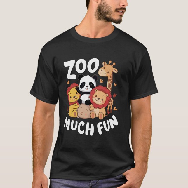 Zookeeper Zoo Much Fun Animals Panda Lion Safari T-Shirt (Vorderseite)