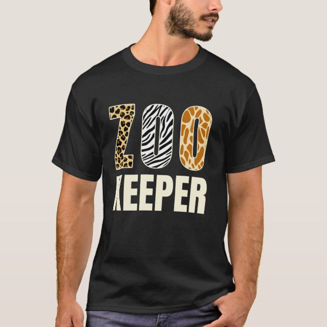 Zookeeper Zoo Tiere Savanna Safari Funny Hallowe T-Shirt (Vorderseite)
