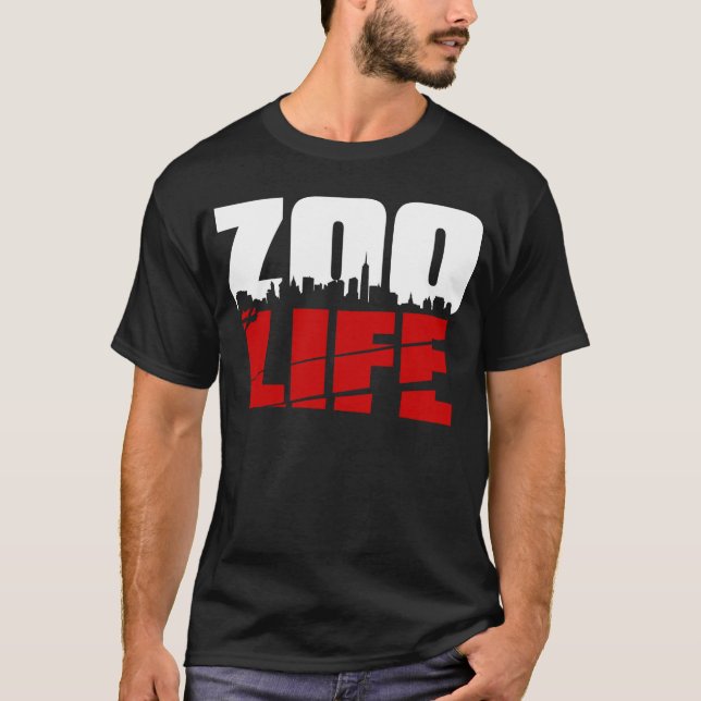 ZooLife Stadtbild-Rot T-Shirt (Vorderseite)