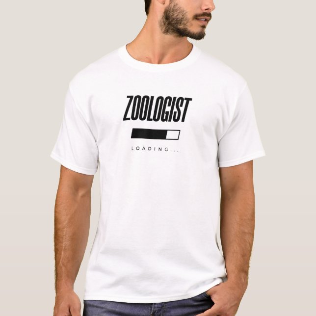 Zoologe beim Laden von Zoologe T-Shirt (Vorderseite)