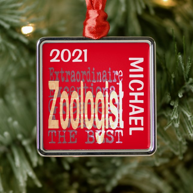 Zoologe Extraordinaire CUSTOM Ornament Aus Metall (Baum)