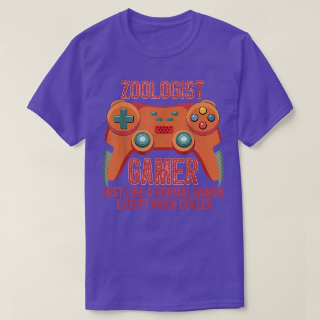Zoologe Gamer Video Game Controller für Zoologen T-Shirt (Design vorne)