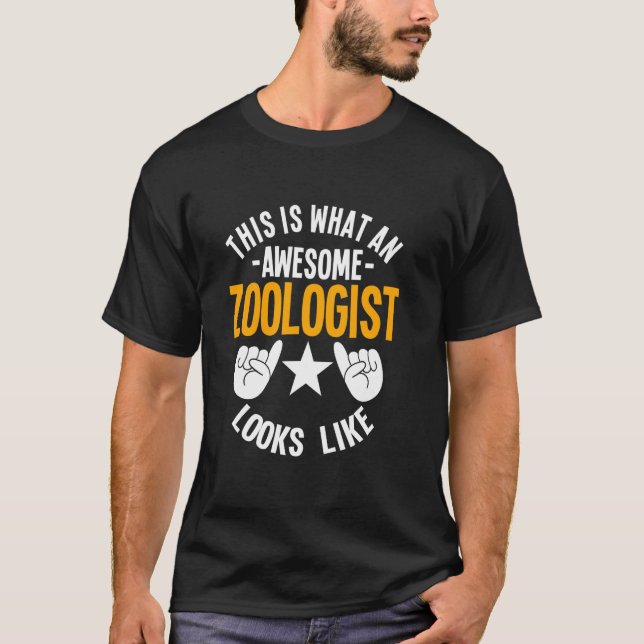 Zoologe Phantastisch Scientist, Tierbiologe T-Shirt (Vorderseite)