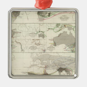 Zoologische Geografie Silbernes Ornament