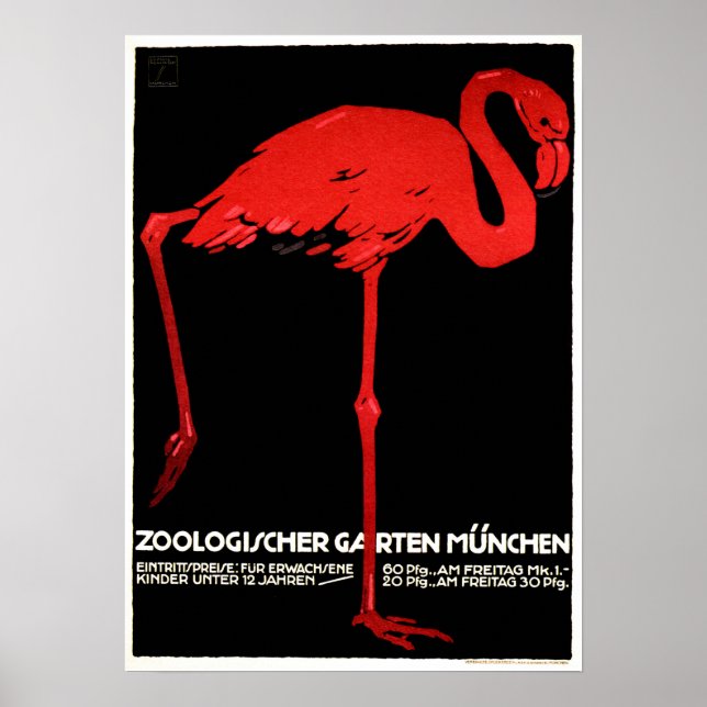 ZOOLOGISCHER GARTEN MUNCHEN Deutschland Reisen Vin Poster (Vorne)