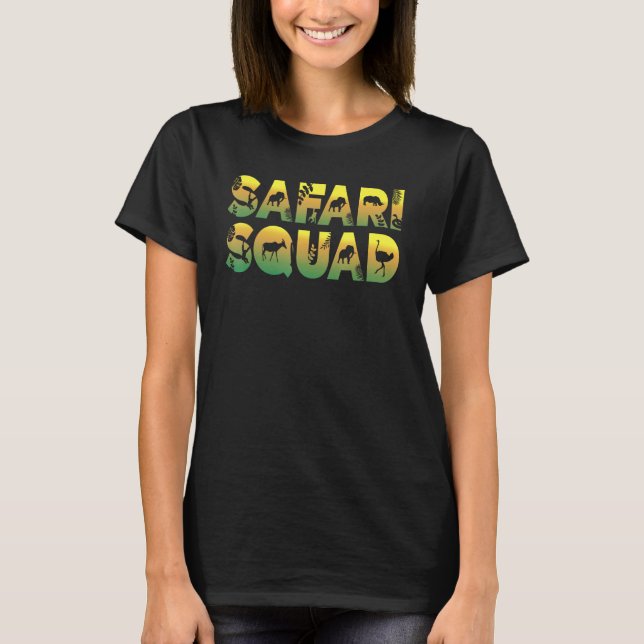 Zoologist African Wildlife Animal Safari Squad T-Shirt (Vorderseite)