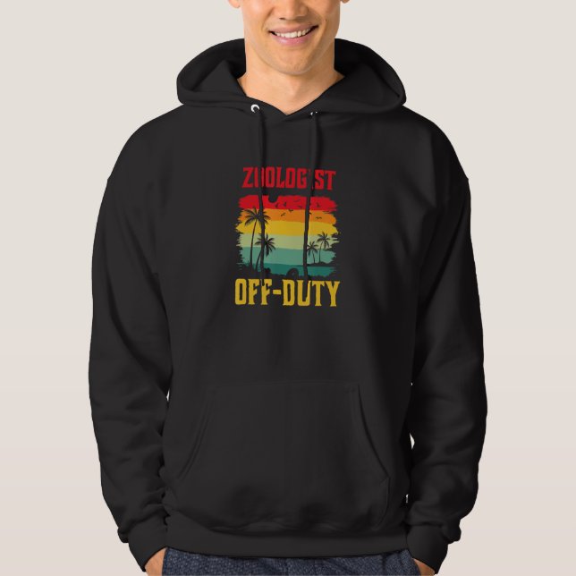 Zoologist On Holiday Off Duty  Summer Break Outfit Hoodie (Vorderseite)