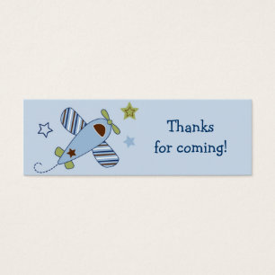 Zoom Along Airplane Baby Shower Gefallen Tags