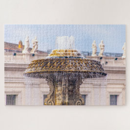 Zoom auf Brunnen am Petersplatz, Rom, Italien Puzzle