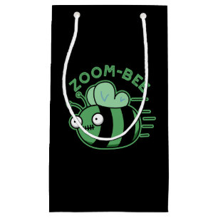 Zoom bee Funny Zombie Bee Pun Dark BG Kleine Geschenktüte