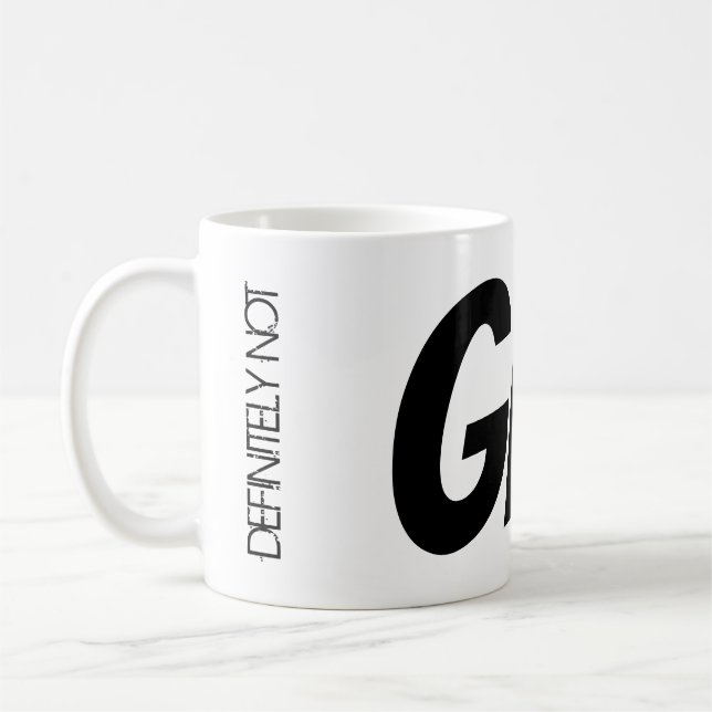 Zoom Begegnung Tee Tasse "definitiv nicht GIN!" (Links)