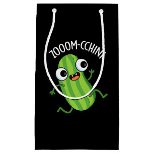 Zoom-cchini Funny Zucchini Pun Dark BG Kleine Geschenktüte