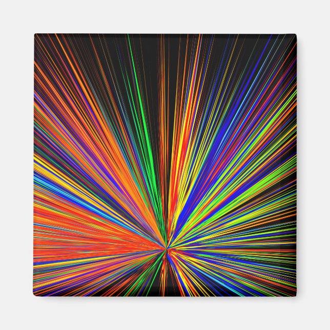 Zoom Farbe Boom Rainbow Multicolor Magnet (Vorne)