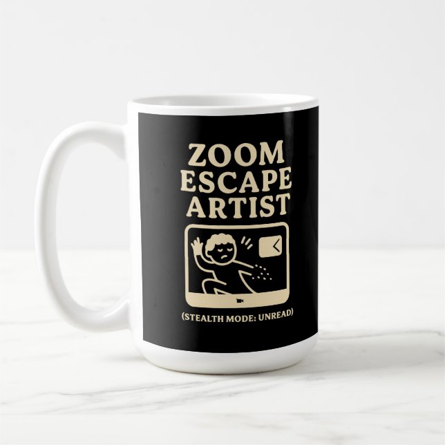 Zoom-Fluchtkünstler Kaffeetasse (Links)