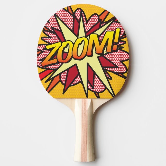ZOOM Funny Comic Book Smack Talk Cool modern Tischtennis Schläger (Vorderseite)