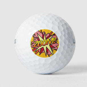 ZOOM Lustige Farbige Moderne Typografie Golfball