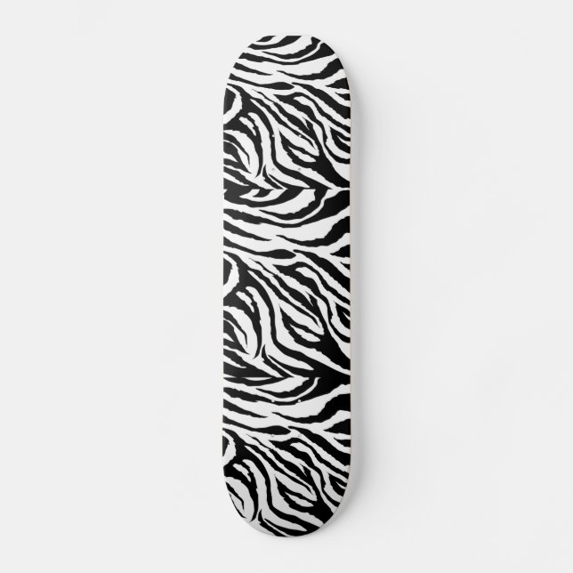 zoom_zebra_print, zoom_zebra_print, zoom_zebra_… skateboard (Vorderseite)