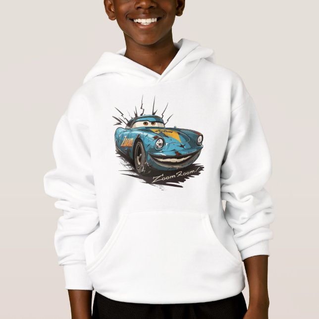 Zoom Zoom - Blitzrasenwagen Hoodie (Vorderseite)