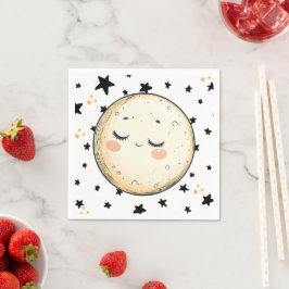 Zoom zum Mond Serviette