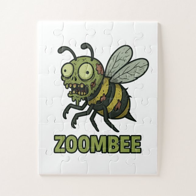 Zoombee - Funny Zombie Bee Cartoon Design Puzzle (Vertikal)