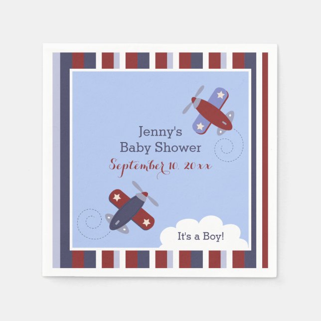 Zoomen an Bord von individuell angepassten Napkins Serviette (Vorderseite)