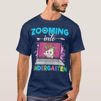 Zoomen in den Kindergarten Unicorn glückliche Tage T-Shirt