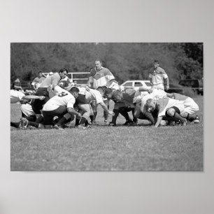 Zoomie Rugby-Gedränge Poster