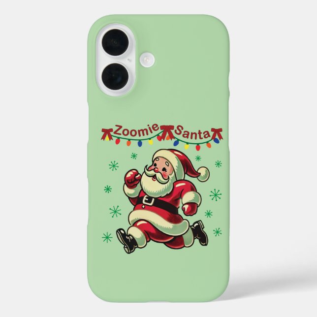 Zoomie Santa Christmas Case-Mate iPhone Hülle (Rückseite)