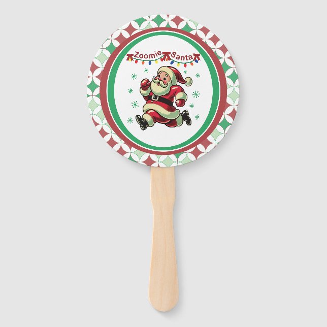 Zoomie Santa Christmas Fächer (Vorderseite)