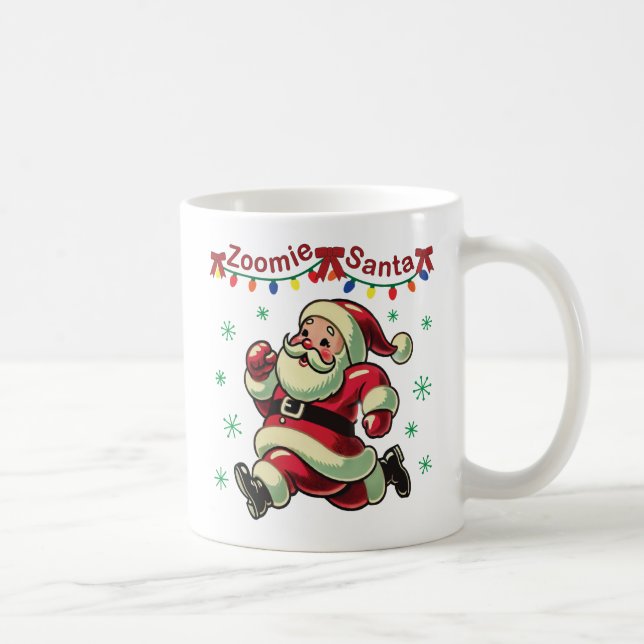 Zoomie Santa Christmas Kaffeetasse (Rechts)