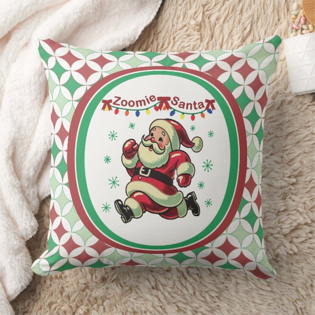 Zoomie Santa Christmas Kissen (Decke)