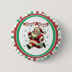Zoomie Santa Weihnachten Button