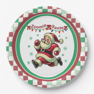 Zoomie Santa Weihnachten Pappteller