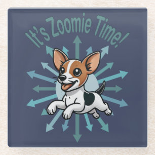 Zoomie Time Rat Terrier Glasuntersetzer