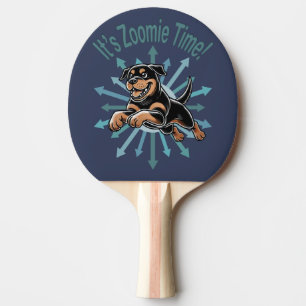 Zoomie Time Rottweiler Tischtennis Schläger